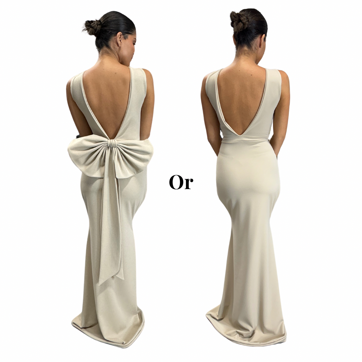 backless bum ruched fishtail maxi dress Bardot Ruched Bum Twisted Detail Maxi Dress In Khaki | EGO US