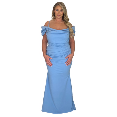 VIENNA RUCHED FISHTAIL W/ SLEEVES (Made to measure & available in 20+ colours)