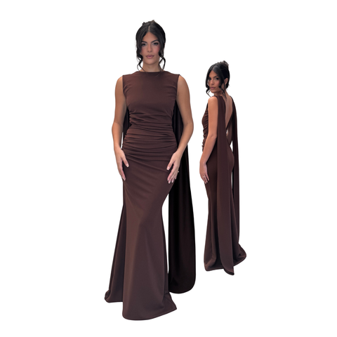 BONNIE RUCHED FISHTAIL WITH CAPES (30 colours available)