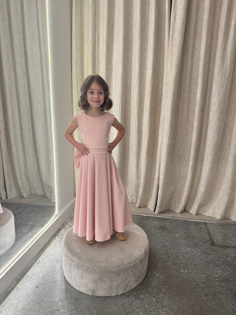DARCY JUNIOR DRESS WITH BOW (30 colours available)