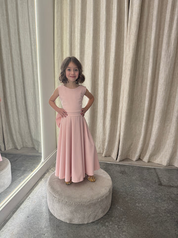 DARCY JUNIOR DRESS WITH BOW (30 colours available)