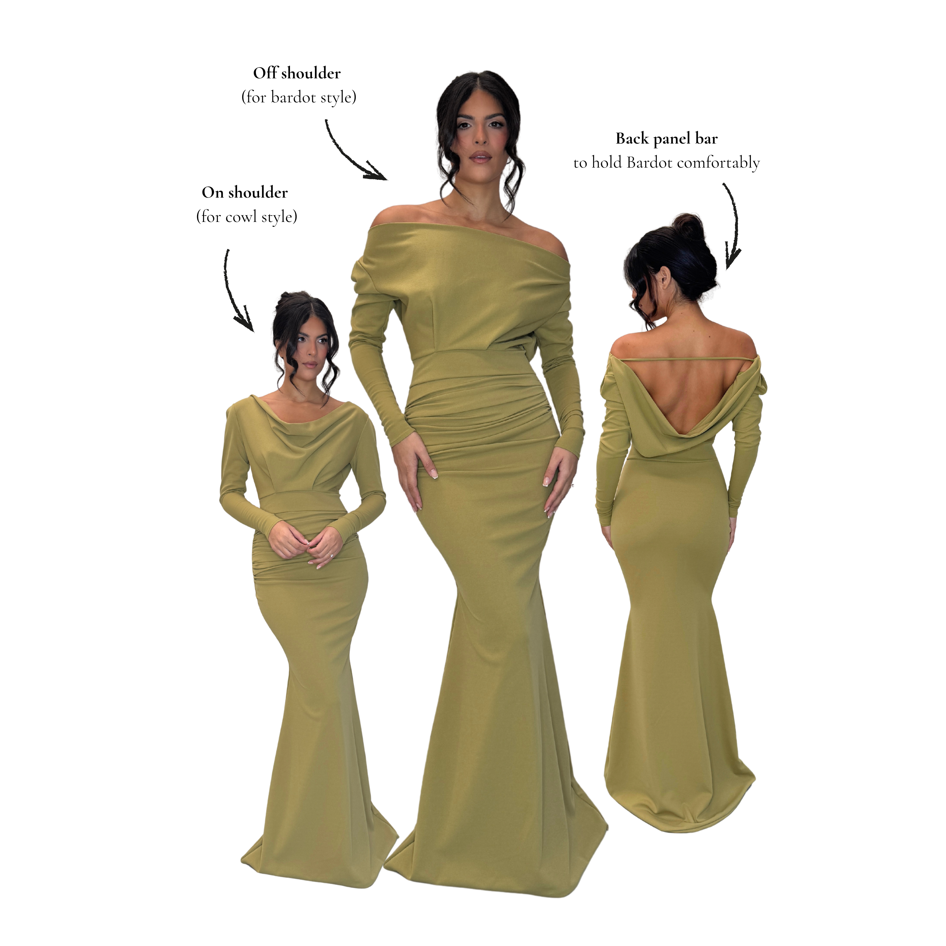 CELINE RUCHED FISHTAIL (30 colours available)