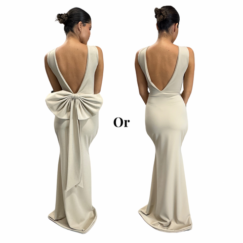 BONNIE RUCHED FISHTAIL | Bow is extra (30 colours available) Bridesmaid by JB BONNIE RUCHED FISHTAIL | Bow is extra (30 colours available) Bridesmaid by JB