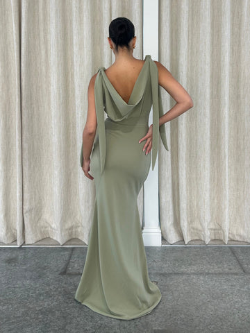 ALORA RUCHED FISHTAIL | SAGE