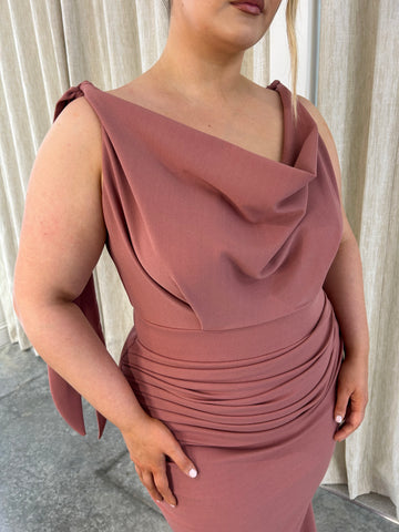 ALORA RUCHED FISHTAIL | ROSE PINK