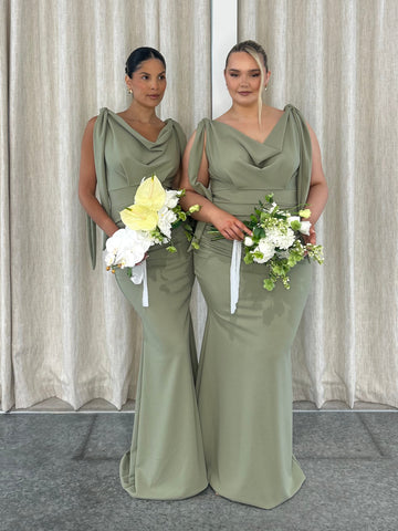 ALORA RUCHED FISHTAIL | SAGE
