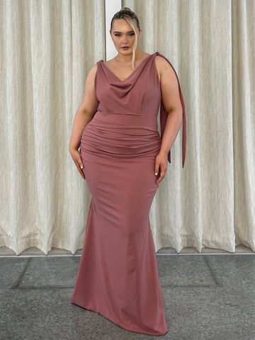 ALORA RUCHED FISHTAIL | ROSE PINK
