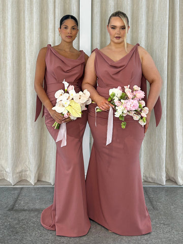 ALORA RUCHED FISHTAIL | ROSE PINK