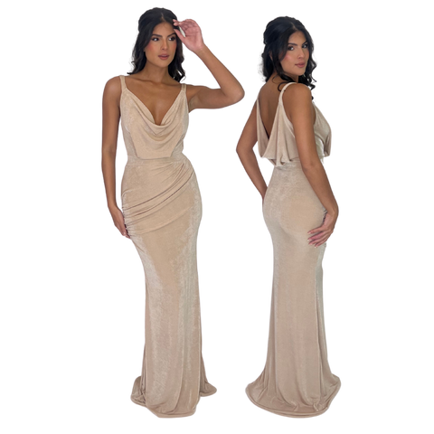 VALENCIA RUCHED SLINKY FISHTAIL  (Made to measure & available in 6 colours)